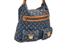 Load image into Gallery viewer, LOUIS VUITTON ルイヴィトン バギーGM ショルダーバッグ M95048 モノグラムデニム ブルー ゴールド金具 美品 中古 4b011918