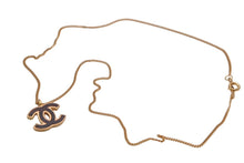 Load image into Gallery viewer, 極美品 CHANEL シャネル ココマーク ネックレス 重量約4.9g 01A刻印 全長約42.5cm GP メタル ウッド アクセサリー 中古 4b011943
