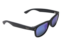 Load image into Gallery viewer, 極美品 RayBan レイバン NEW WAYFARER ニューウェイフェーラー ミラーサングラス アセテート ブラック ブルー サイズ55□18 中古 4b011527