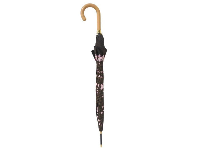 LOUIS VUITTON Vallabrus Cherry Blossom Umbrella M92030 Push Type Polyester Good Condition Used 4b001195