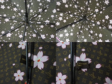 画像をギャラリービューアに読み込む, LOUIS VUITTON ルイヴィトン バラブリュイ チェリーブロッサム 傘 M92030 プッシュ式 ポリエステル 美品 中古 4b001195