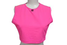 画像をギャラリービューアに読み込む, CHANEL シャネル タンクトップ ノースリーブ トップス PO4999VO4136 サイズ42 ココマーク 刺繍 ピンク 美品 中古 4b001197