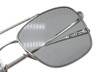 Load image into Gallery viewer, 極美品 CHANEL シャネル スクエア サングラス アイウェア 4256 サイズ55□18 ココマーク シルバー ブルー 中古 4b011985