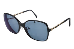 極美品 CHANEL シャネル 度入り眼鏡 アイウェア 5210-Q-A c.622/S4 サイズ57□17 135 ココマーク チェーンテンプル 中古 4b011984
