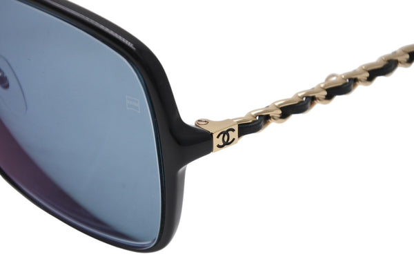極美品 CHANEL シャネル 度入り眼鏡 アイウェア 5210-Q-A c.622/S4 サイズ57□17 135 ココマーク チェーンテンプル 中古 4b011984