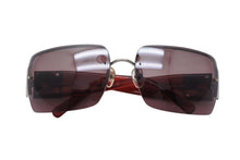 Load image into Gallery viewer, 極美品 CHANEL シャネル ハーフリム サングラス アイウェア 4107-B c.158/8Z サイズ62□15 125 ココマーク ラインストーン 中古 4b011992