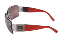 Load image into Gallery viewer, 極美品 CHANEL シャネル ハーフリム サングラス アイウェア 4107-B c.158/8Z サイズ62□15 125 ココマーク ラインストーン 中古 4b011992