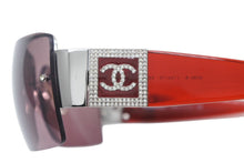 Load image into Gallery viewer, 極美品 CHANEL シャネル ハーフリム サングラス アイウェア 4107-B c.158/8Z サイズ62□15 125 ココマーク ラインストーン 中古 4b011992