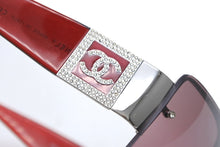 Load image into Gallery viewer, 極美品 CHANEL シャネル ハーフリム サングラス アイウェア 4107-B c.158/8Z サイズ62□15 125 ココマーク ラインストーン 中古 4b011992