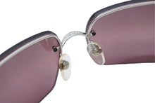 Load image into Gallery viewer, 極美品 CHANEL シャネル ハーフリム サングラス アイウェア 4107-B c.158/8Z サイズ62□15 125 ココマーク ラインストーン 中古 4b011992