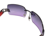 Load image into Gallery viewer, CHANEL シャネル リムレス サングラス アイウェア 4048 c.187/90 サイズ59□16 125 ココマーク レッド ブルー 美品 中古 4b011990