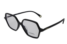 Load image into Gallery viewer, CHANEL シャネル 伊達メガネ アイウェア 3447-A c.622 サイズ53□14 140 ココマーク ブラック 美品 中古 4b011986