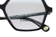 Load image into Gallery viewer, CHANEL シャネル 伊達メガネ アイウェア 3447-A c.622 サイズ53□14 140 ココマーク ブラック 美品 中古 4b011986