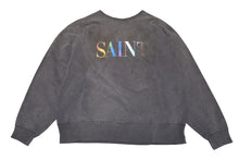 画像をギャラリービューアに読み込む, SAINT MICHAEL セントマイケル RAINBOW SNT CREW SWT スウェットシャツ SM-YS1-0000-030 サイズL ブラック 美品 中古 4b012002