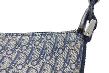 Load image into Gallery viewer, Christian Dior クリスチャンディオール トロッター ハンドバッグ 02RU0064 ネイビー ベージュ キャンバス レザー シルバー金具 美品 中古 4b013037