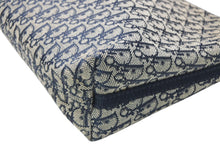 Load image into Gallery viewer, Christian Dior クリスチャンディオール トロッター ハンドバッグ 02RU0064 ネイビー ベージュ キャンバス レザー シルバー金具 美品 中古 4b013037