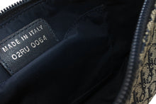 Load image into Gallery viewer, Christian Dior クリスチャンディオール トロッター ハンドバッグ 02RU0064 ネイビー ベージュ キャンバス レザー シルバー金具 美品 中古 4b013037