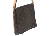 Load image into Gallery viewer, LOUIS VUITTON ルイヴィトン モノグラム ミュゼットサルサ ショルダーバッグ M51258 ブラウン PVC ヌメ革 ゴールド金具 美品 中古 4b001206