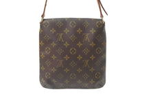 Load image into Gallery viewer, LOUIS VUITTON ルイヴィトン モノグラム ミュゼットサルサ ショルダーバッグ M51258 ブラウン PVC ヌメ革 ゴールド金具 美品 中古 4b001206