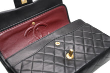 Load image into Gallery viewer, CHANEL シャネル マトラッセ 25 Wフラップ Wチェーン ショルダーバッグ ブラック ラムスキン 1番台 ゴールド金具 美品 中古 4b012066