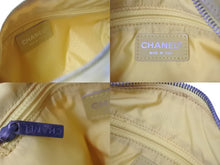 Load image into Gallery viewer, CHANEL シャネル ニュートラベルライン ミニドラムショルダーバッグ 筒形 7番台 ナイロンジャガード イエロー 良品 中古 4b001209