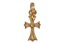 Load image into Gallery viewer, 極美品 CHROME HEARTS クロムハーツ ベイビーファット 22K クロスチャーム 3.7g ペンダントトップ ゴールド 中古 4b012270