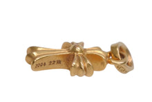 Load image into Gallery viewer, 極美品 CHROME HEARTS クロムハーツ ベイビーファット 22K クロスチャーム 3.7g ペンダントトップ ゴールド 中古 4b012270