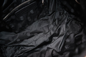 極美品 CHROME HEARTS クロムハーツ DUFFLE BAG MINI ダッフルバッグ ミニ ハンドバッグ セメタリークロスパッチ ハラコ レザー 中古 4b012211