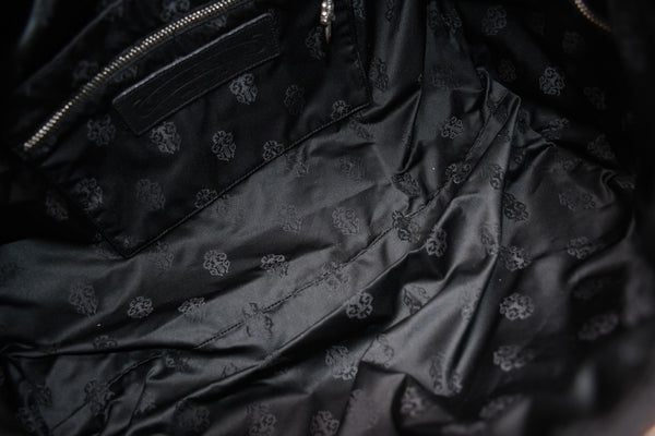 極美品 CHROME HEARTS クロムハーツ DUFFLE BAG MINI ダッフルバッグ ミニ ハンドバッグ セメタリークロスパッチ ハラコ レザー 中古 4b012211