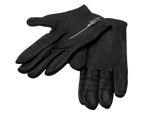 Load image into Gallery viewer, CHROME HEARTS クロムハーツ DGR ZIP GROVE ダガージップ レザーグローブ 手袋 サイズ8 ブラック シルバー925 美品 中古 4b008452