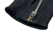 Load image into Gallery viewer, CHROME HEARTS クロムハーツ DGR ZIP GROVE ダガージップ レザーグローブ 手袋 サイズ8 ブラック シルバー925 美品 中古 4b008452