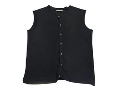 CHROME HEARTS クロムハーツ カシミヤ ニット ボタンベスト サイズＬ 黒 美品 中古 4b010874