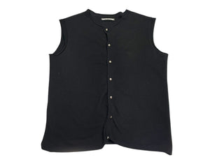 CHROME HEARTS クロムハーツ カシミヤ ニット ボタンベスト サイズＬ 黒 美品 中古 4b010874
