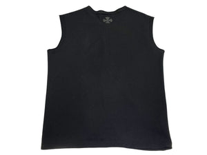 CHROME HEARTS クロムハーツ カシミヤ ニット ボタンベスト サイズＬ 黒 美品 中古 4b010874