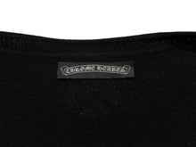 Load image into Gallery viewer, CHROME HEARTS クロムハーツ カシミヤ ニット ボタンベスト サイズＬ 黒 美品 中古 4b010874