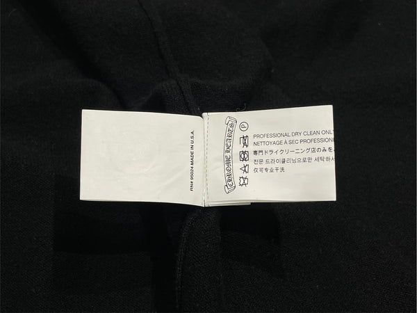 CHROME HEARTS クロムハーツ カシミヤ ニット ボタンベスト サイズＬ 黒 美品 中古 4b010874