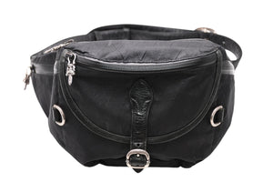 CHROME HEARTS クロムハーツ SNAT PACK #1 LRG NYLON スナットパック #1 ラージ ボディバッグ ブラック シルバー925 美品 中古 4b012195