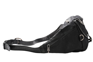 CHROME HEARTS クロムハーツ SNAT PACK #1 LRG NYLON スナットパック #1 ラージ ボディバッグ ブラック シルバー925 美品 中古 4b012195
