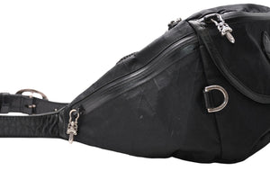 CHROME HEARTS クロムハーツ SNAT PACK #1 LRG NYLON スナットパック #1 ラージ ボディバッグ ブラック シルバー925 美品 中古 4b012195