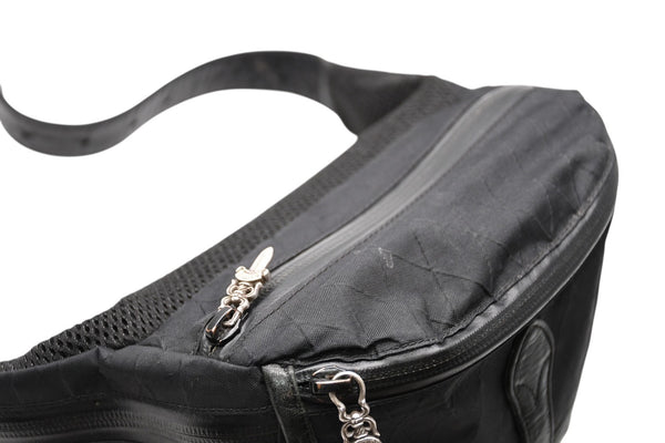 CHROME HEARTS クロムハーツ SNAT PACK #1 LRG NYLON スナットパック #1 ラージ ボディバッグ ブラック シルバー925 美品 中古 4b012195