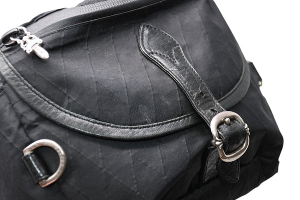 CHROME HEARTS クロムハーツ SNAT PACK #1 LRG NYLON スナットパック #1 ラージ ボディバッグ ブラック シルバー925 美品 中古 4b012195