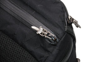 CHROME HEARTS クロムハーツ SNAT PACK #1 LRG NYLON スナットパック #1 ラージ ボディバッグ ブラック シルバー925 美品 中古 4b012195