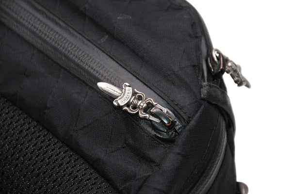 CHROME HEARTS クロムハーツ SNAT PACK #1 LRG NYLON スナットパック #1 ラージ ボディバッグ ブラック シルバー925 美品 中古 4b012195