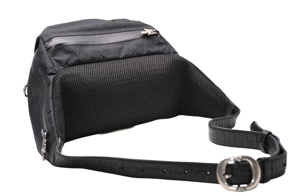 CHROME HEARTS クロムハーツ SNAT PACK #1 LRG NYLON スナットパック #1 ラージ ボディバッグ ブラック シルバー925 美品 中古 4b012195