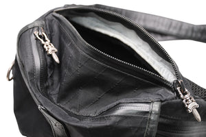 CHROME HEARTS クロムハーツ SNAT PACK #1 LRG NYLON スナットパック #1 ラージ ボディバッグ ブラック シルバー925 美品 中古 4b012195