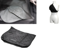 CHROME HEARTS クロムハーツ SNAT PACK #1 LRG NYLON スナットパック #1 ラージ ボディバッグ ブラック シルバー925 美品 中古 4b012195