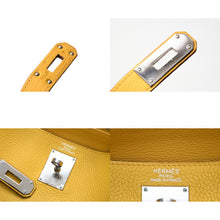 Load image into Gallery viewer, 極美品 HERMES エルメス SHOULDER KELLY ショルダーケリー ショルダーバッグ トリヨンクレマンス イエロー シルバー金具 □M刻印 中古 4b012175