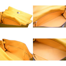 Load image into Gallery viewer, 極美品 HERMES エルメス SHOULDER KELLY ショルダーケリー ショルダーバッグ トリヨンクレマンス イエロー シルバー金具 □M刻印 中古 4b012175
