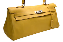 Load image into Gallery viewer, 極美品 HERMES エルメス SHOULDER KELLY ショルダーケリー ショルダーバッグ トリヨンクレマンス イエロー シルバー金具 □M刻印 中古 4b012175