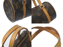 Load image into Gallery viewer, LOUIS VUITTON ルイヴィトン ハンドバッグ ミニパピヨン19 モノグラム ブラウン M51389 ゴールド金具 美品 中古 4b001218